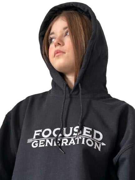 Hoodie Focused Generation Classic avec impression large sur poitrine et dos